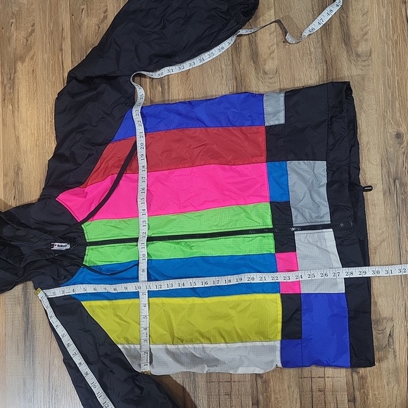 ILOVENONAME TV Color Bar Toggled Hooded Windbreaker Jacket - Picture 9 of 12